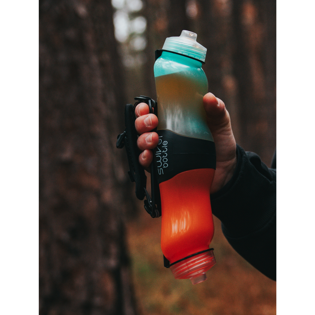 swivel bottle in the forest